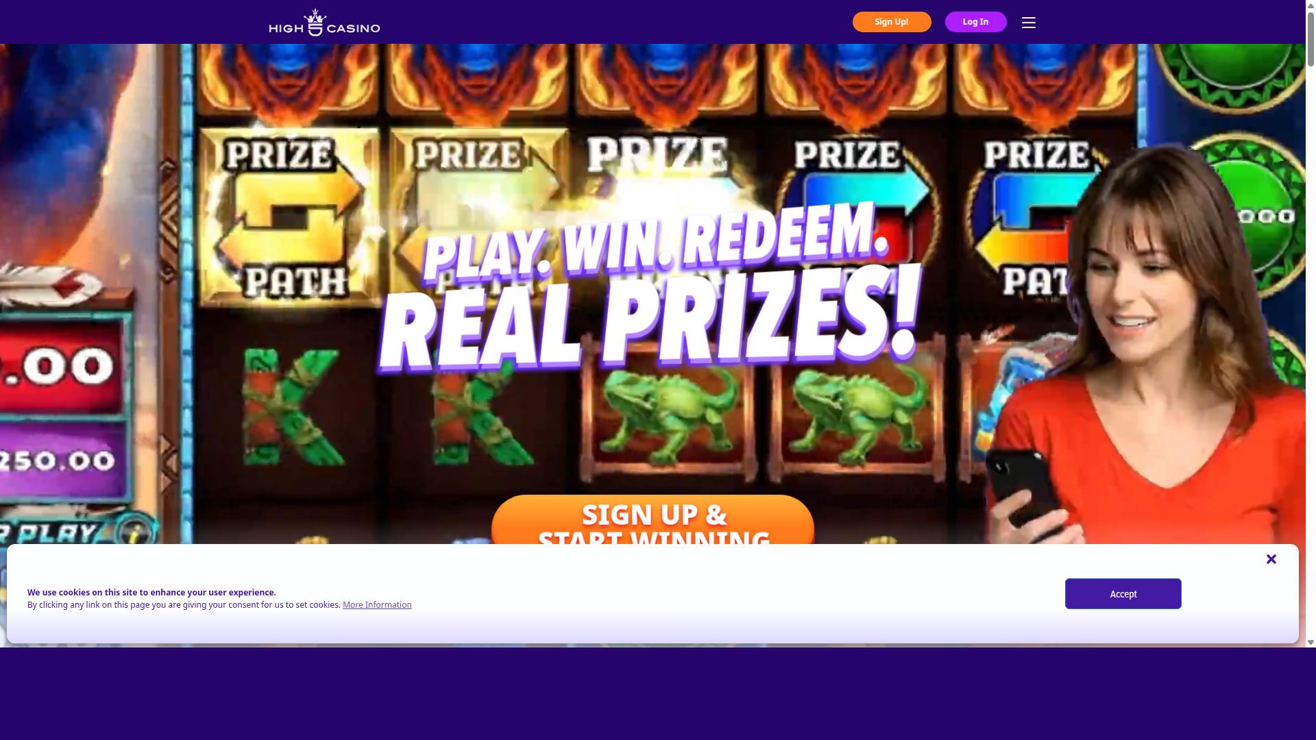 High 5 Casino website